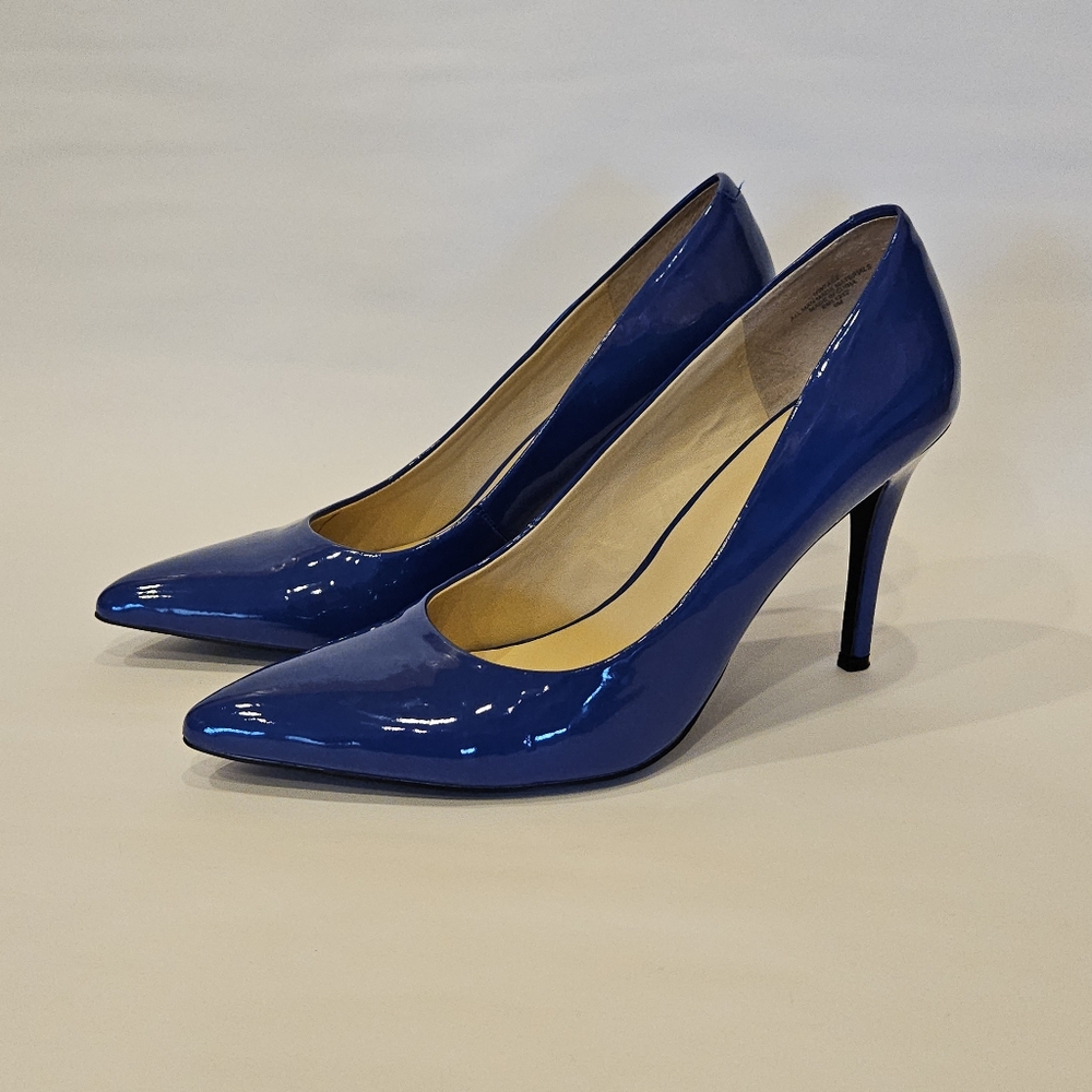 Nine West Blue Patent Pumps - 8B - Used